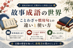 故事成語の世界：ことわざや慣用句との違いと使い方
