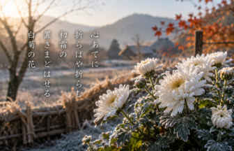 心あてに 折らばや折らむ 初霜の 置きまどはせる 白菊の花