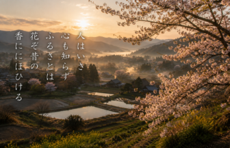 人はいさ 心も知らず ふるさとは 花ぞ昔の 香ににほひける